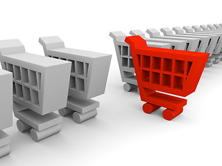 Image showing Shopping carts