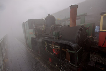 Image showing Steam loco in the mist