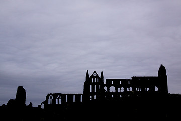 Image showing Silhouette of Whitby Abbey