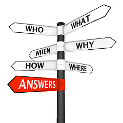 Image showing Questions and Answers Signpost
