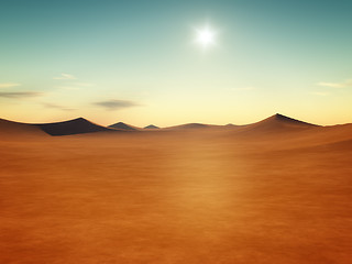 Image showing desert sunset