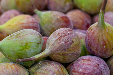 Image showing fresh figs closeup on a market
