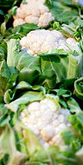 Image showing fresh green cauliflower cloceup 
