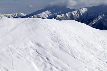 Image showing Ski slope for freeride