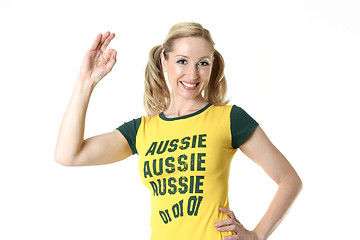 Image showing Female Aussie Fan