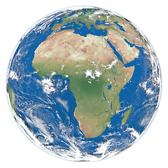 Image showing Model of Earth facing Africa