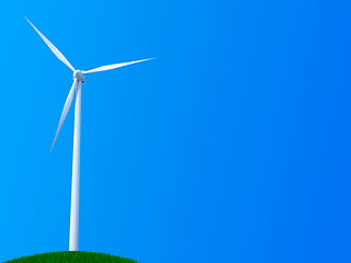 Image showing Lone wind turbine
