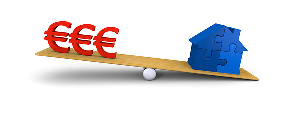 Image showing House heavier than euros