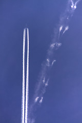 Image showing Jet con-trail