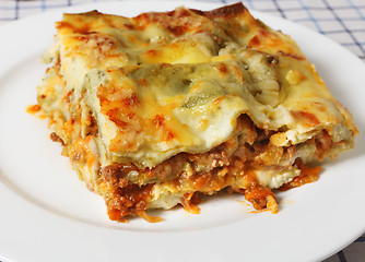 Image showing Lasagne verde slice