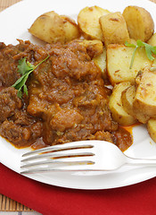 Image showing Beef madras and potato curry