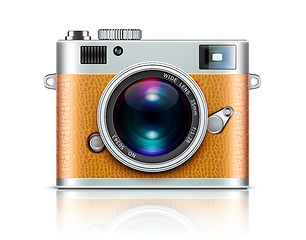 Image showing Retro style camera
