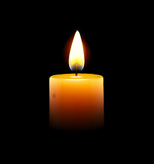 Image showing Yellow candle
