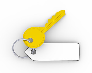Image showing Golden key with tag