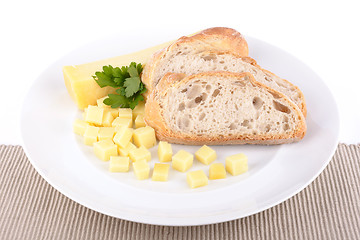 Image showing Bread and chesse.