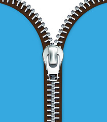 Image showing Metallic zipper
