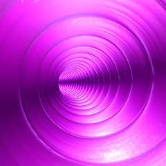 Image showing Mauve Vortex Abstract Background With Twirling Twisting Spiral