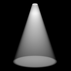 Image showing Single Spotlight Shining On Stage For Highlighting A Product