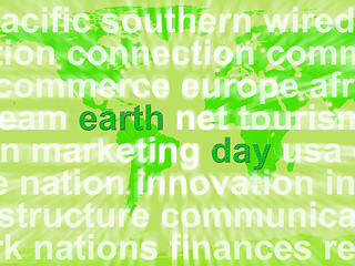 Image showing Earth Day Words Showing Environmental Concern And Conservation