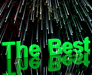 Image showing The Best Words With Fireworks Showing Top Quality And Acheivemen