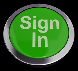 Image showing Sign In Button Green Showing Website Login