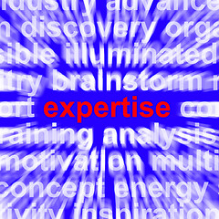 Image showing Expertise Word Showing Skills Training And Knowledge