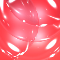 Image showing Light Streaks On Red Bubbles For Dramatic Background