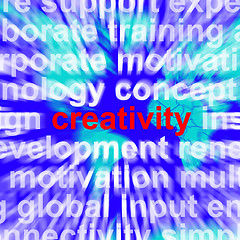 Image showing Creativity Word Representing Innovative Ideas And Imagination