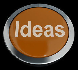 Image showing Ideas Button Showing Improvement Concepts Or Creativity