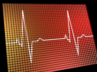 Image showing Heart Rate Monitor Showing Cardiac And Coronary Health 