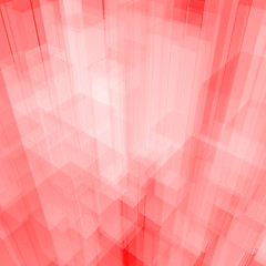 Image showing Bright Glowing Pink Glass Background With Artistic Cubes Or Squa