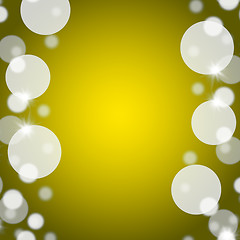 Image showing Yellow Bokeh Background With Blank Copy Space And Border