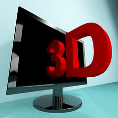 Image showing Three Dimensional Television Or 3D HD TV