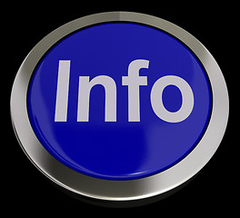 Image showing Info Button In Blue Showing Information And Support