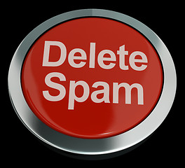 Image showing Delete Spam Button For Removing Unwanted Email