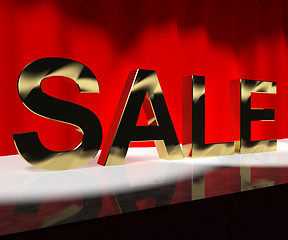 Image showing Sale Word On Stage Meaning Discount Show Or Shows