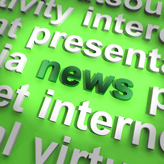 Image showing News Word Showing Media Journalism And Information