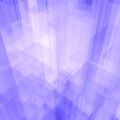 Image showing Bright Glowing Blue Glass Background With Artistic Cubes Or Squa