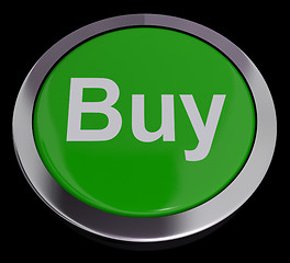 Image showing Buy Button For Commerce Or Retail Purchasing