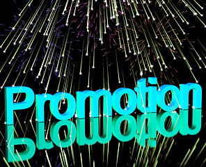 Image showing Promotion Word With Fireworks Showing Sale Savings Or Discounts