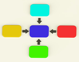 Image showing Colorful Diagram With Four Arrows Showing Process Or Illustratio