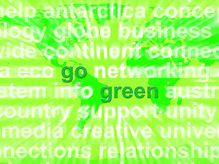 Image showing Go Green Words Showing Recycling And Eco Friendly