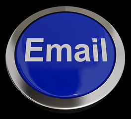 Image showing Email Button In Blue For Emailing Or Contacting