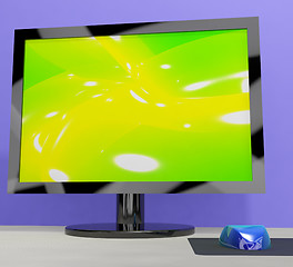 Image showing TV Monitor Representing High Definition Television Or HDTV