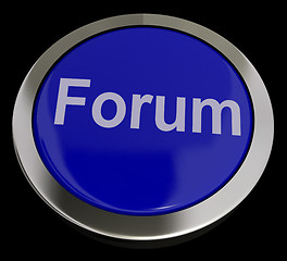 Image showing Forum Button For Social Media Community Or Information