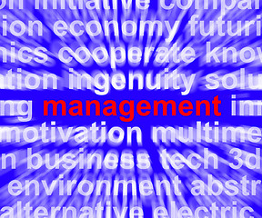 Image showing Management Word Showing Business Leadership Logistics And Organi