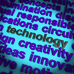 Image showing Technology Word Meaning Innovation Software Improvements And Hi 