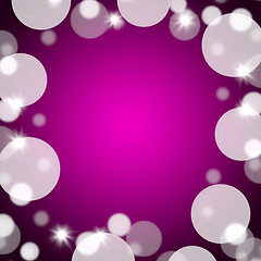 Image showing Mauve Bokeh Background With Blank Copy Space And Full Border