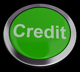 Image showing Credit Button Representing Finance Or Loan For Purchases