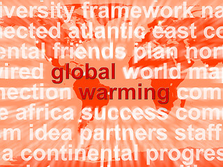 Image showing Global Warming Words Showing Climate Conservation And Planet Pro